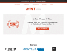 Tablet Screenshot of mintfilmfestival.org